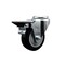 Service Caster 3.5'' Black Poly Wheel Swivel Bolt Hole Caster with Posi Lock Brake SCC-BH20S3514-PPUB-BLK-PLB - alternate 1